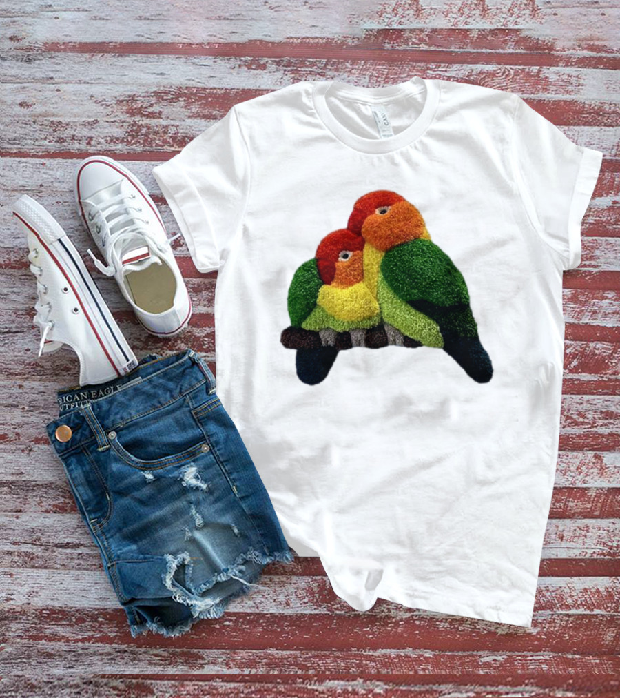 A Pair Of Lovely Parrots In Vibrant Cozy Colors T-Shirt