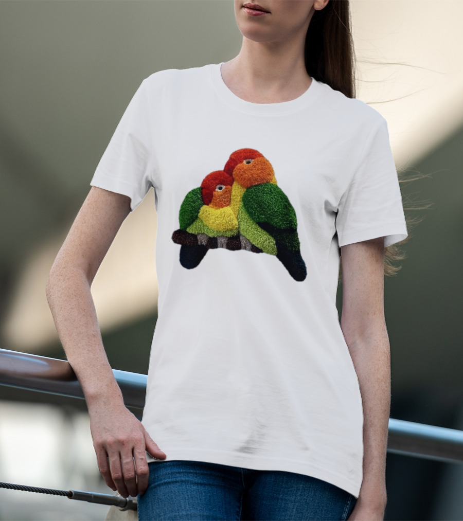 A Pair Of Lovely Parrots In Vibrant Cozy Colors T-Shirt