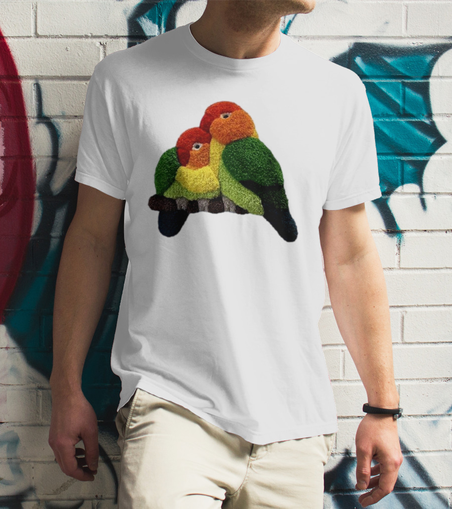 A Pair Of Lovely Parrots In Vibrant Cozy Colors T-Shirt