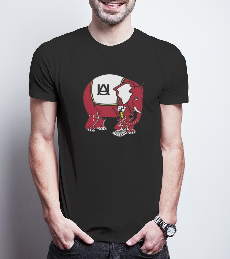 Aaron Estrada 1950s Alabama Elephant Holding Mug T-Shirt