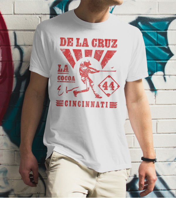 De La Cruz LA Cocoa Cincinnati Reds 44 Signature T-Shirt