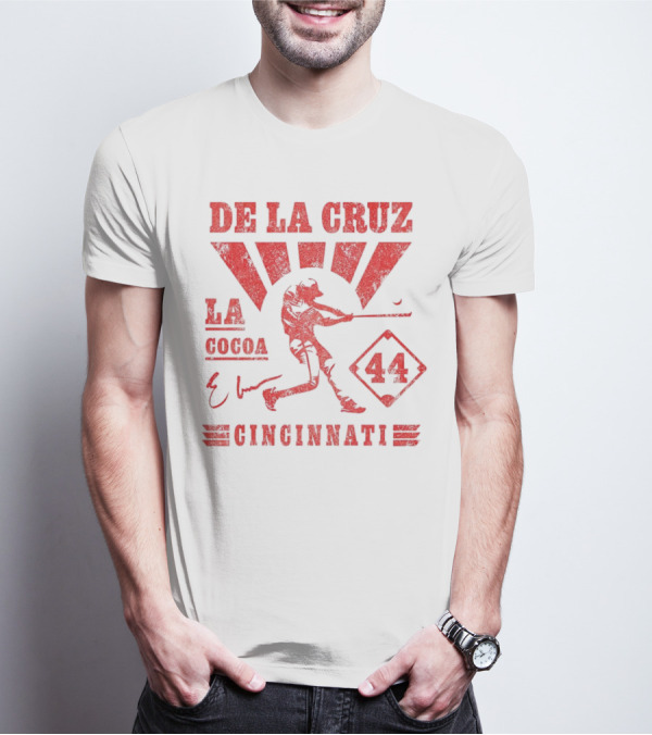 De La Cruz LA Cocoa Cincinnati Reds 44 Signature T-Shirt