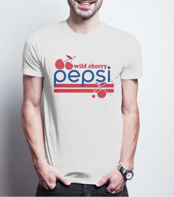 Pepsi Wild Cherry Retro Logo With Cherries T-Shirt