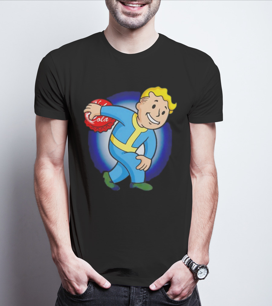 Vault Boy Nuka Cola Discobolus Pose T-Shirt