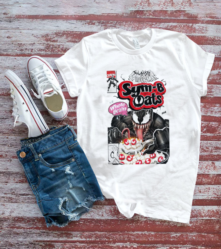 Venom Symbiote Spider-Man Sym-B Oats Whole Brain Breakfast Cereal T-Shirt