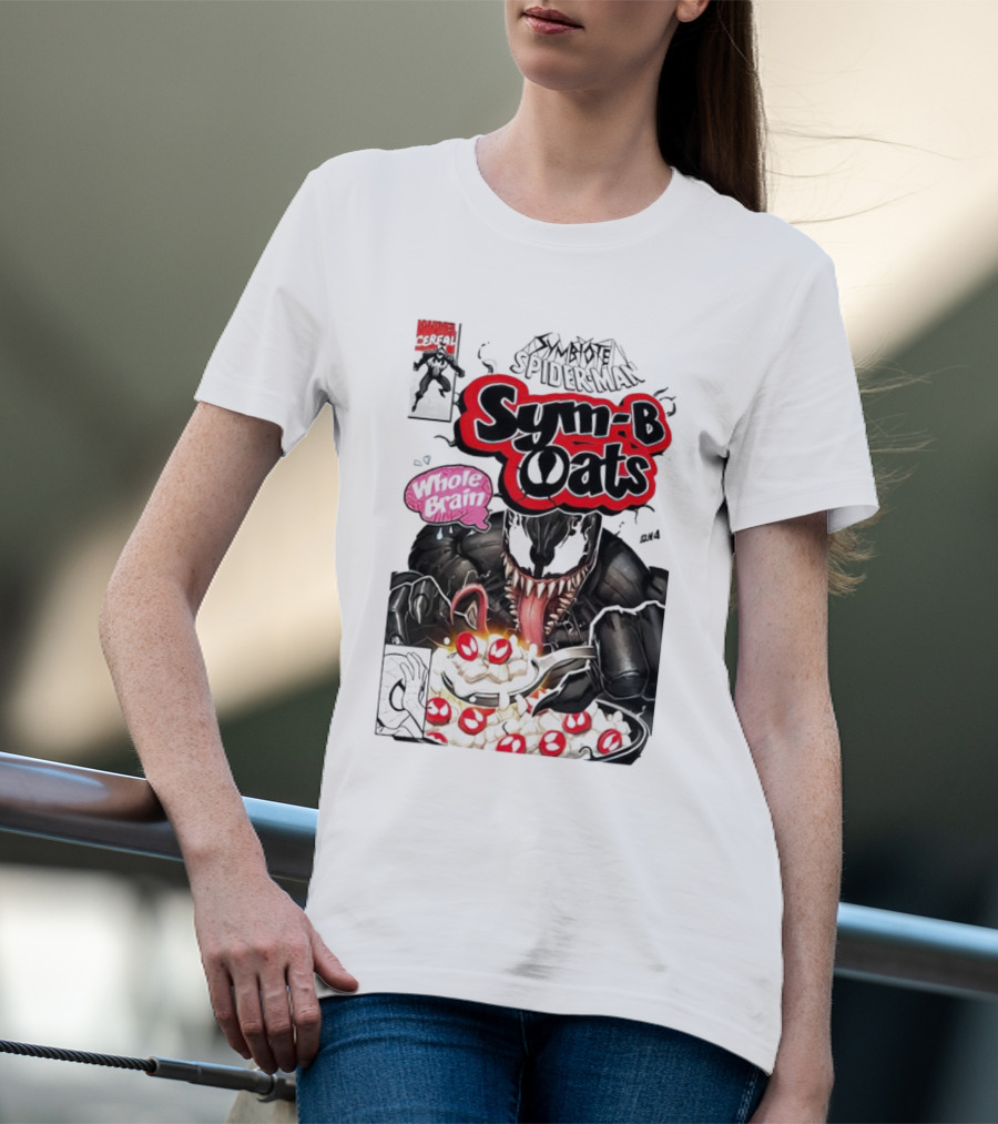 Venom Symbiote Spider-Man Sym-B Oats Whole Brain Breakfast Cereal T-Shirt