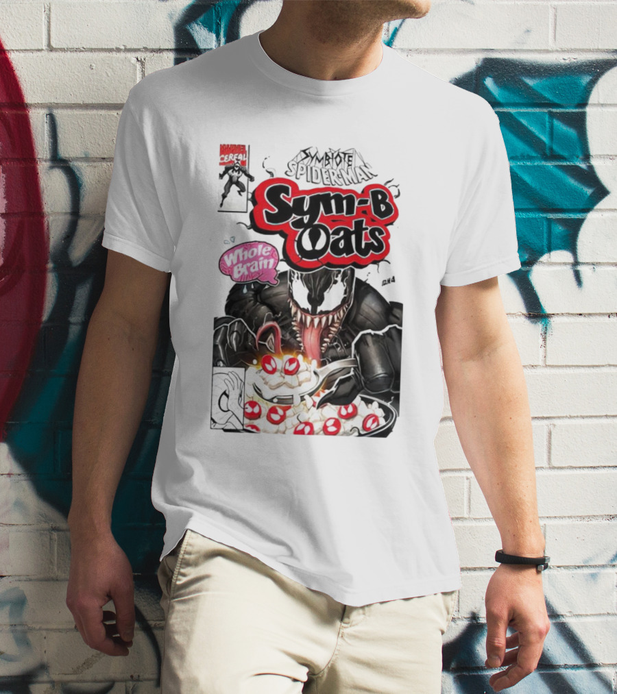 Venom Symbiote Spider-Man Sym-B Oats Whole Brain Breakfast Cereal T-Shirt