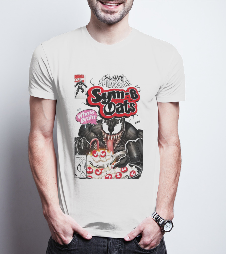 Venom Symbiote Spider-Man Sym-B Oats Whole Brain Breakfast Cereal T-Shirt