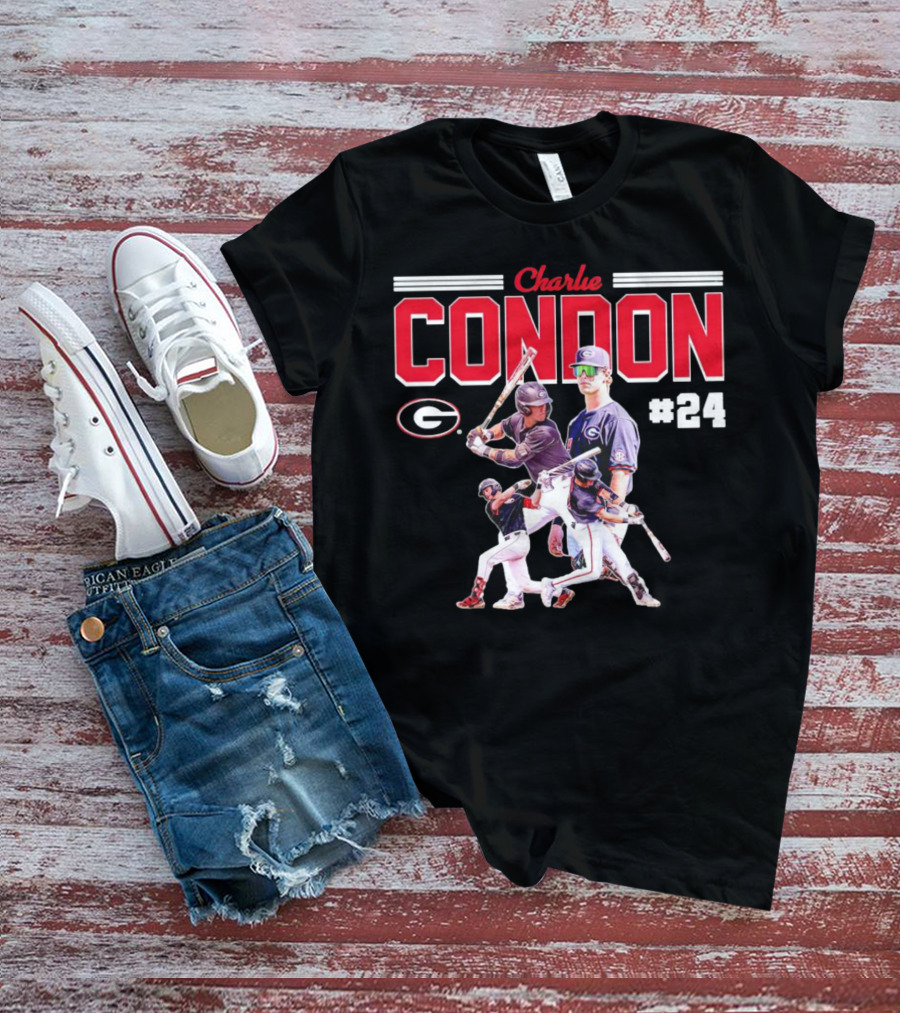 Charlie Condon Georgia Bulldogs NCAA Baseball Player #24 Collage T-Shirt