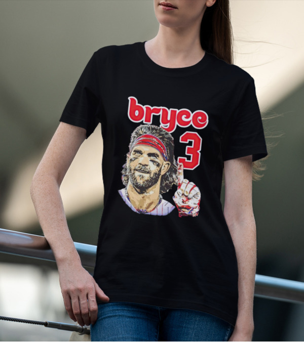 Bryce Harper 3 Finger Pose Fan T-Shirt