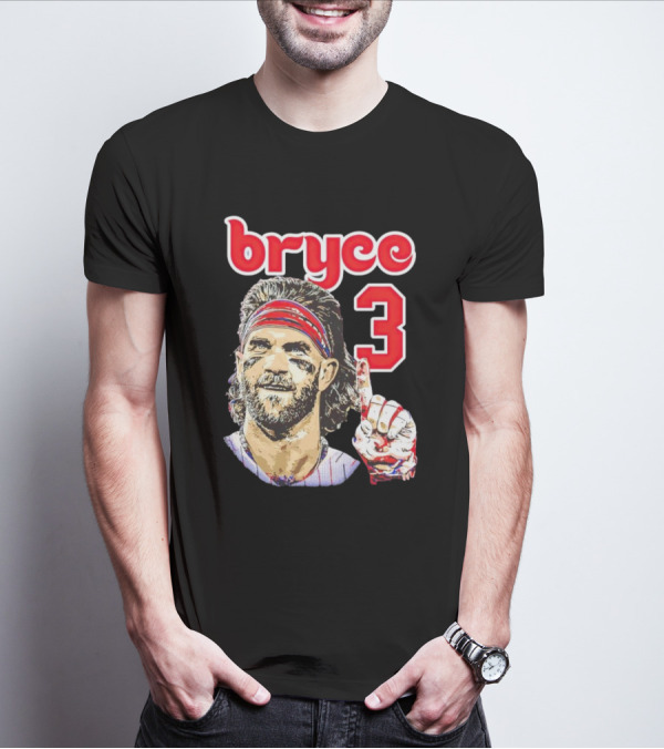 Bryce Harper 3 Finger Pose Fan T-Shirt