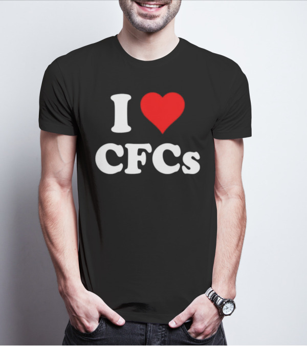 I Heart CFCs Retro-Style Bold Text And Red Heart T-Shirt