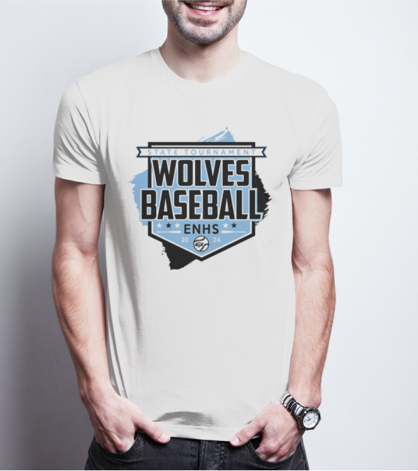State Tournament ENHS Wolves Baseball T-Shirt