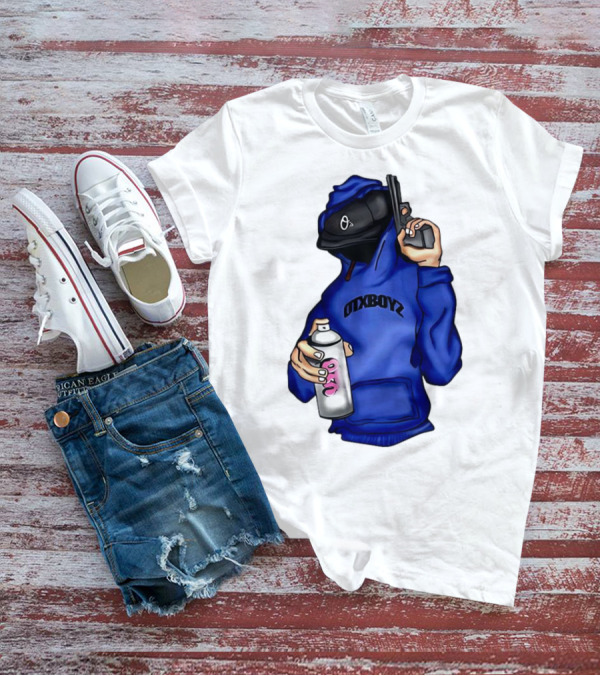 OTXBOYZ Hooded Figure With Spray And Gun T-Shirt