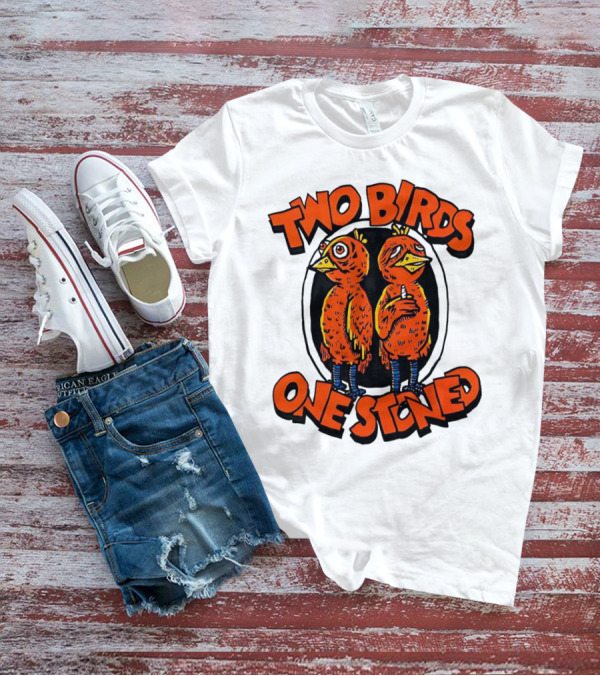 Two Birds One Stoned Psychedelic Chickens T-Shirt