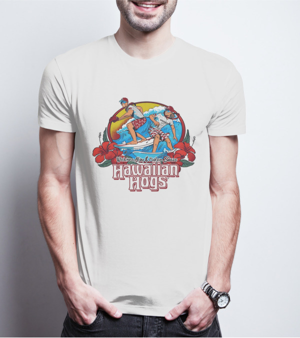 Wehiwa Aloy And Nolan Souza Hawaiian Hogs Surfing Razorbacks Baseball Flowers Beach Sun T-Shirt