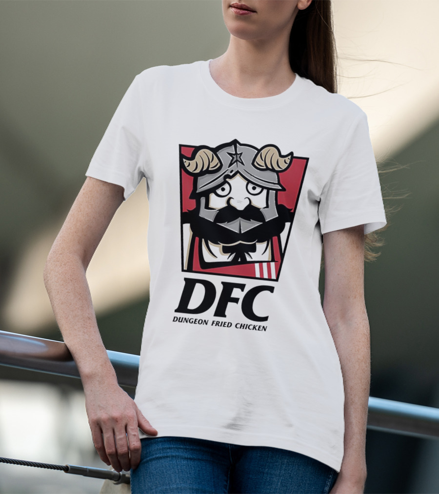 DFC Dungeon Fried Chicken Knight Helmet T-Shirt