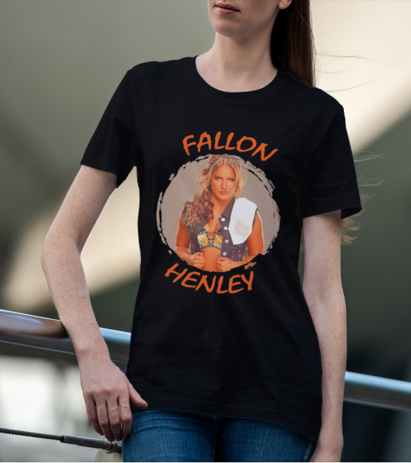 Fallon Henley WWE Bold Image With Studded Vest And Headband T-Shirt