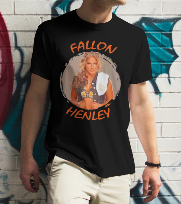 Fallon Henley WWE Bold Image With Studded Vest And Headband T-Shirt