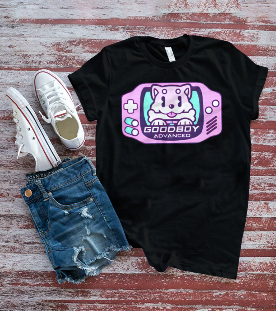 Goodboy Advanced Pastel Gaming Handheld Console Dog Character T-Shirt