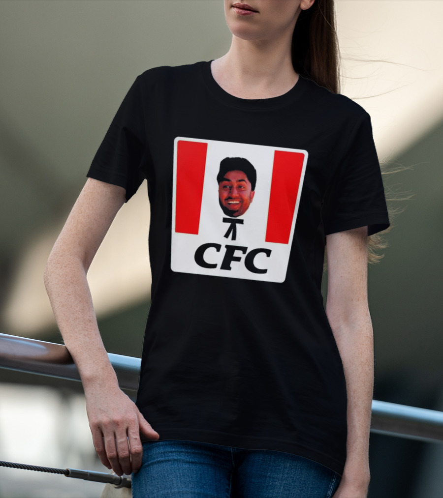 Mafs Collins CFC Parody Fried Chicken Face T-Shirt