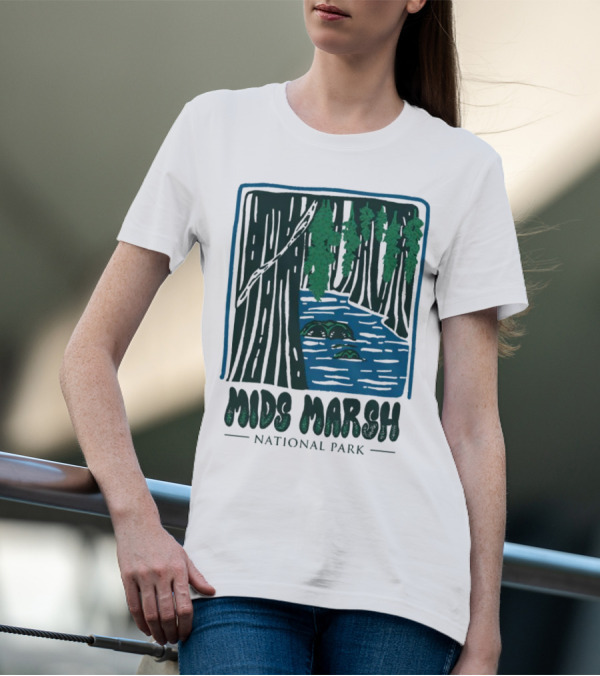 Mids Marsh National Park Forest River Scene T-Shirt