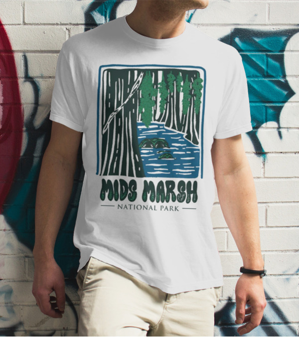 Mids Marsh National Park Forest River Scene T-Shirt