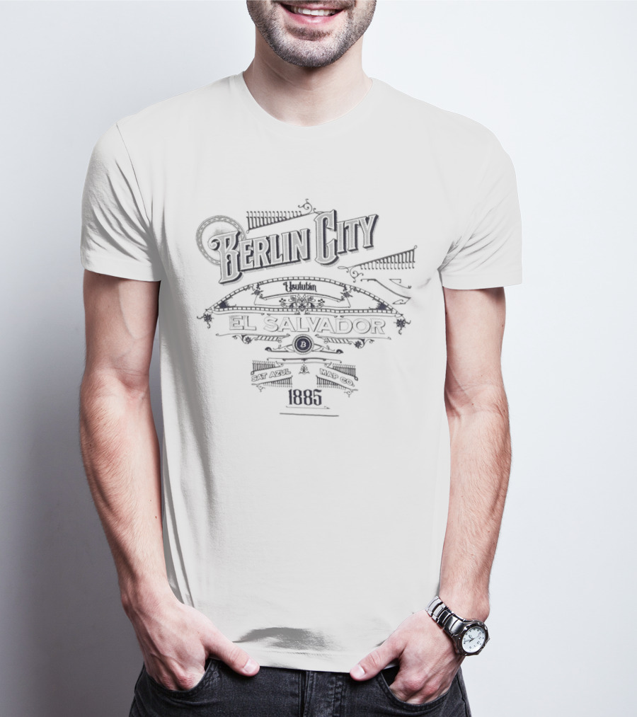 Berlin City Usulután El Salvador 1885 Cafetal Cuyancúa Azul T-Shirt