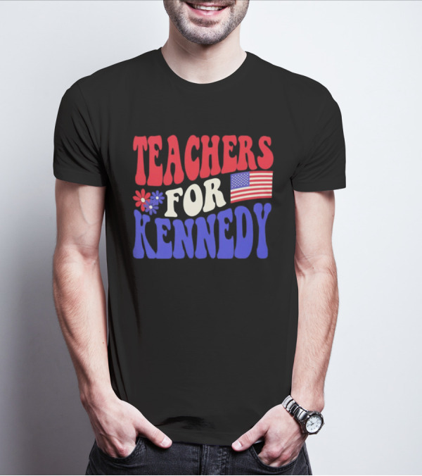 Teachers For Kennedy American Flag T-Shirt