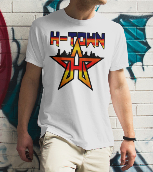H-Town Skyline Star Houston Astros Baseball T-Shirt