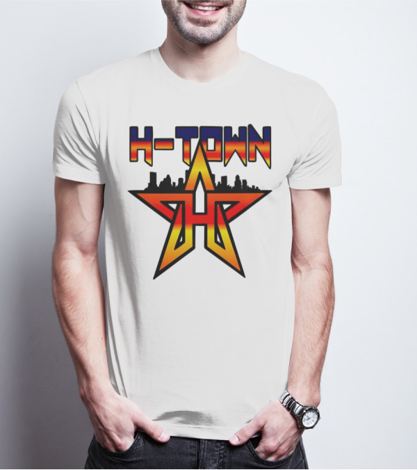 H-Town Skyline Star Houston Astros Baseball T-Shirt
