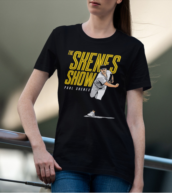 The Skenes Show Paul Skenes Pittsburgh Pirates Pitching Action T-Shirt