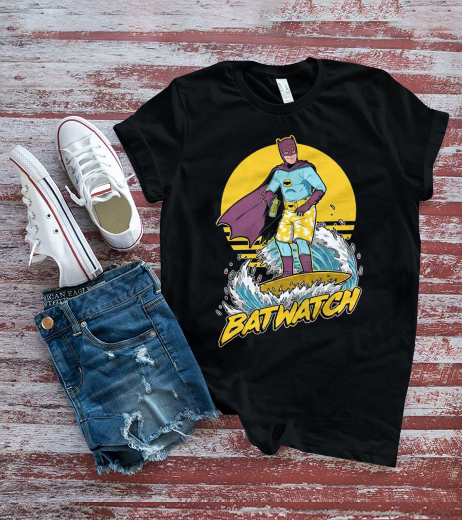 Batwatch Batman Surfing Bat Beach Summer T-Shirt