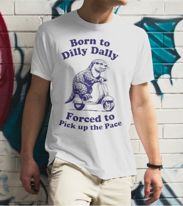 Born To Dilly Dally Capybara On Scooter Forced To Pick Up The Pace T-Shirt