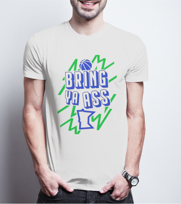Bring Ya Ass Minnesota Basketball Neon T-Shirt
