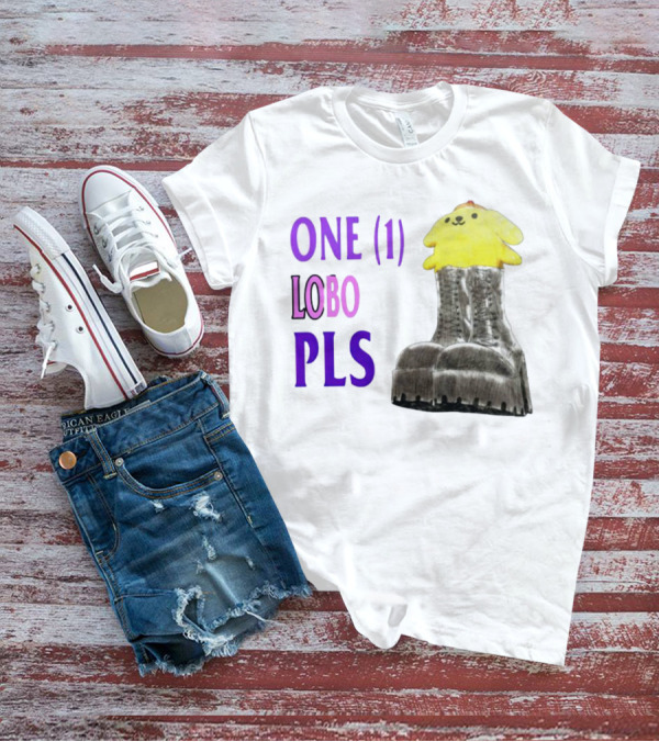 ONE (1) LOBO PLS Yellow Character Black Boots T-Shirt