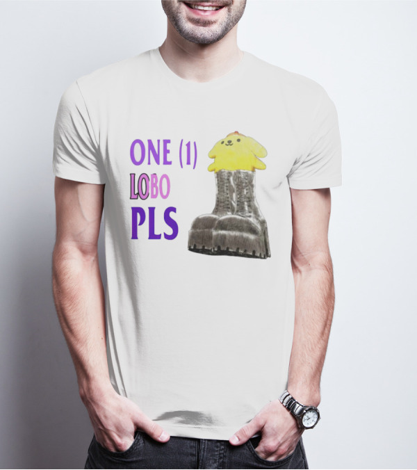 ONE (1) LOBO PLS Yellow Character Black Boots T-Shirt
