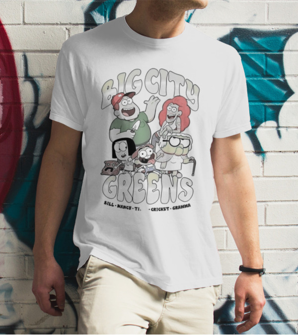 Big City Greens Bill Nancy Tilly Cricket Gramma Characters T-Shirt
