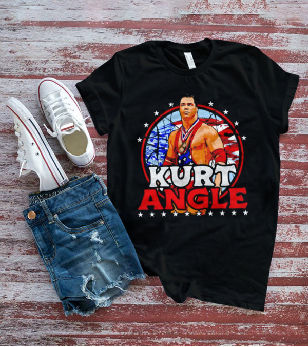 Kurt Angle Patriotic Stars And Stripes Wrestling T-Shirt