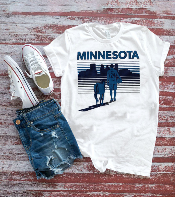 Minnesota Basketball 24 Bring Ya Ass Player And Dog With City Skyline T-Shirt