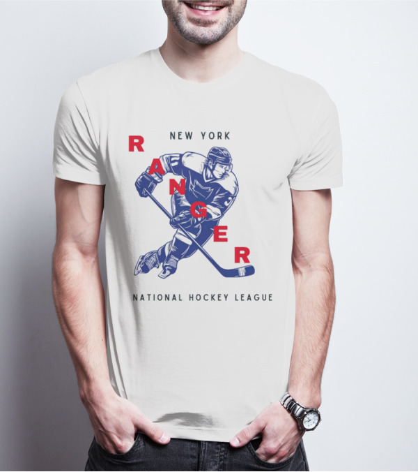 New York Ranger National Hockey League Vintage Player T-Shirt