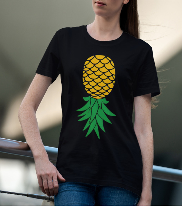 Upside Down Pineapple Yellow Green Scales T-Shirt