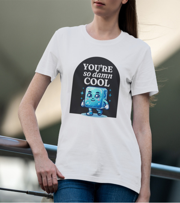 Smiling Ice Cube With You're So Damn Cool T-Shirt