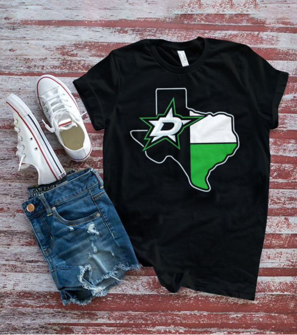 Dallas Stars NHL Texas Outline And Emblem T-Shirt