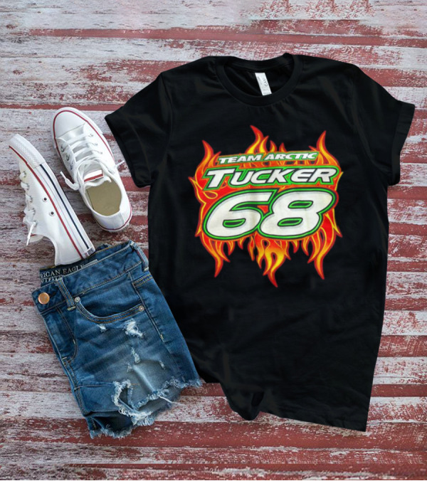 Team Arctic Tucker 68 Fire Flames Racing Motif T-Shirt