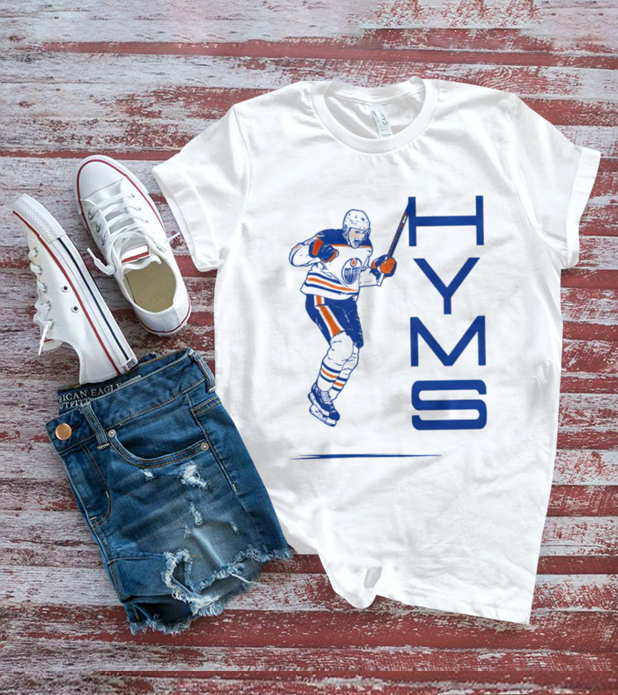 Zach Hyman Edmonton Oilers HYMS Hockey Player T-Shirt