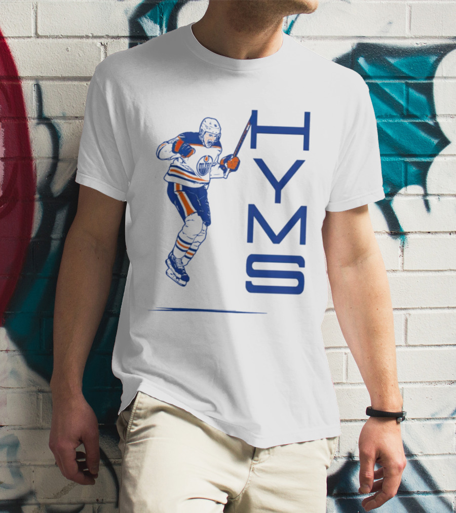 Zach Hyman Edmonton Oilers HYMS Hockey Player T-Shirt