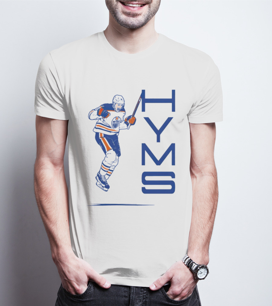 Zach Hyman Edmonton Oilers HYMS Hockey Player T-Shirt