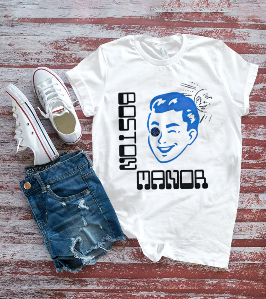 Boston Manor Sundiver Spiral Eye Winking Face T-Shirt