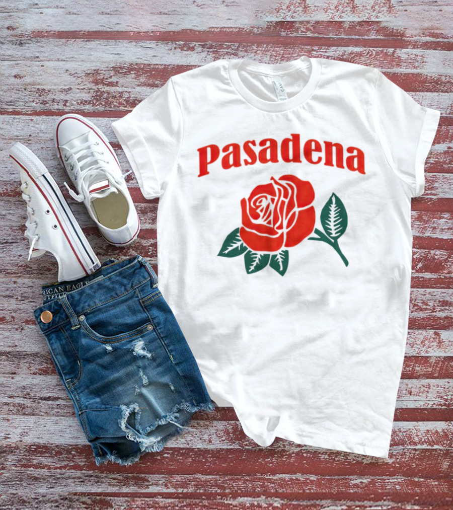 Pasadena Vintage Red Rose T-Shirt